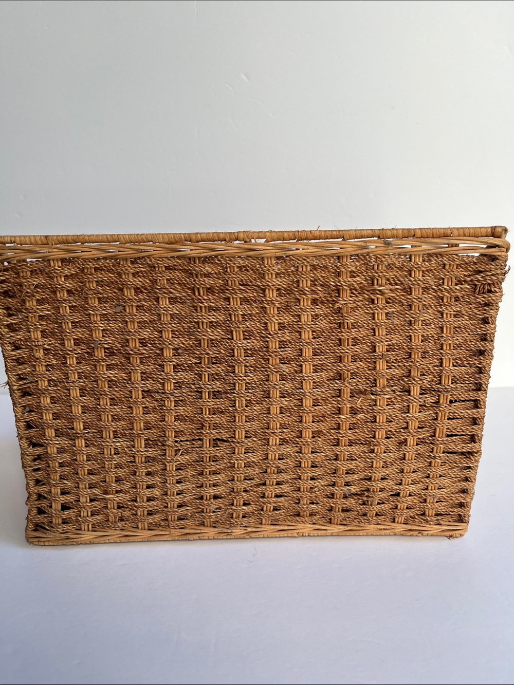 Vintage Wicker Woven Rattan Desk Organizer Office Storage - Picture 8 of 8